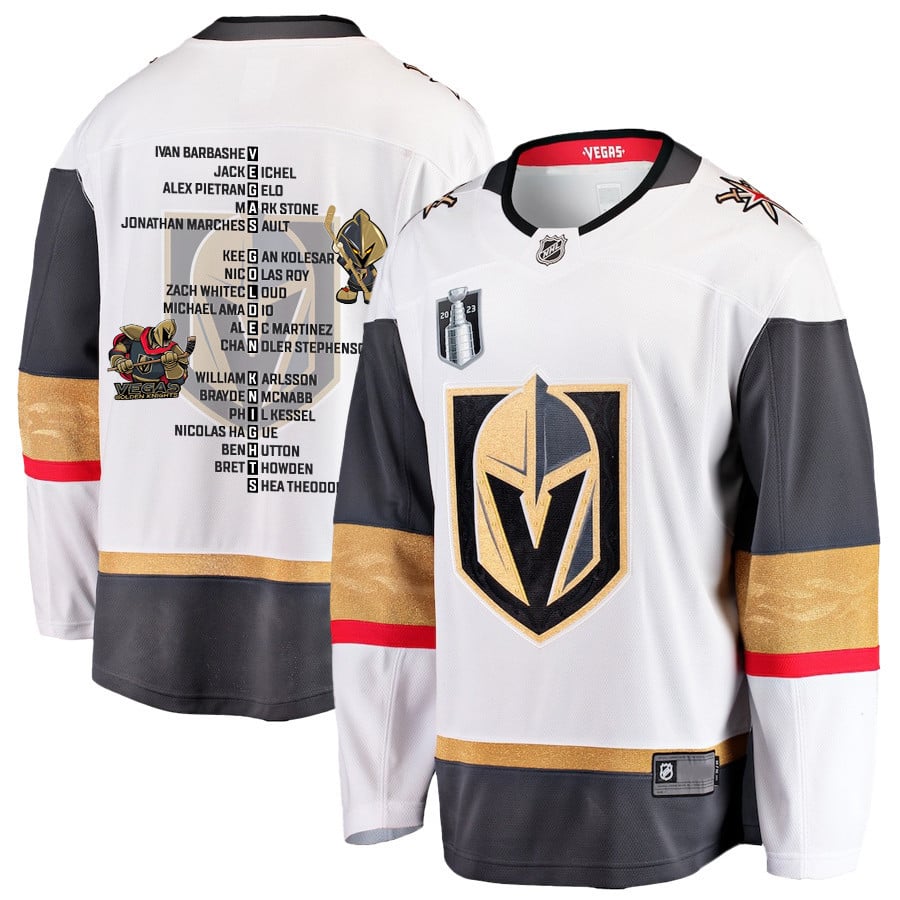 Vegas Golden Knights Players List 2023 Stanley Cup Men Jersey – White