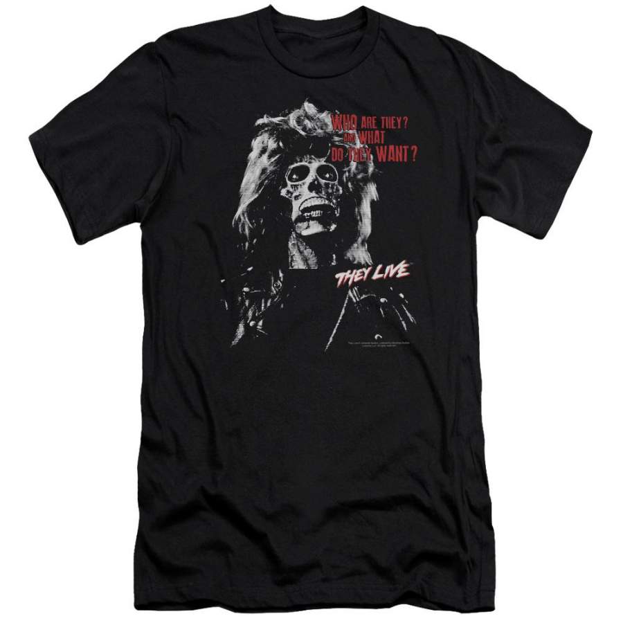 They Live They Want Men’s Premium Slim Fit T-Shirt