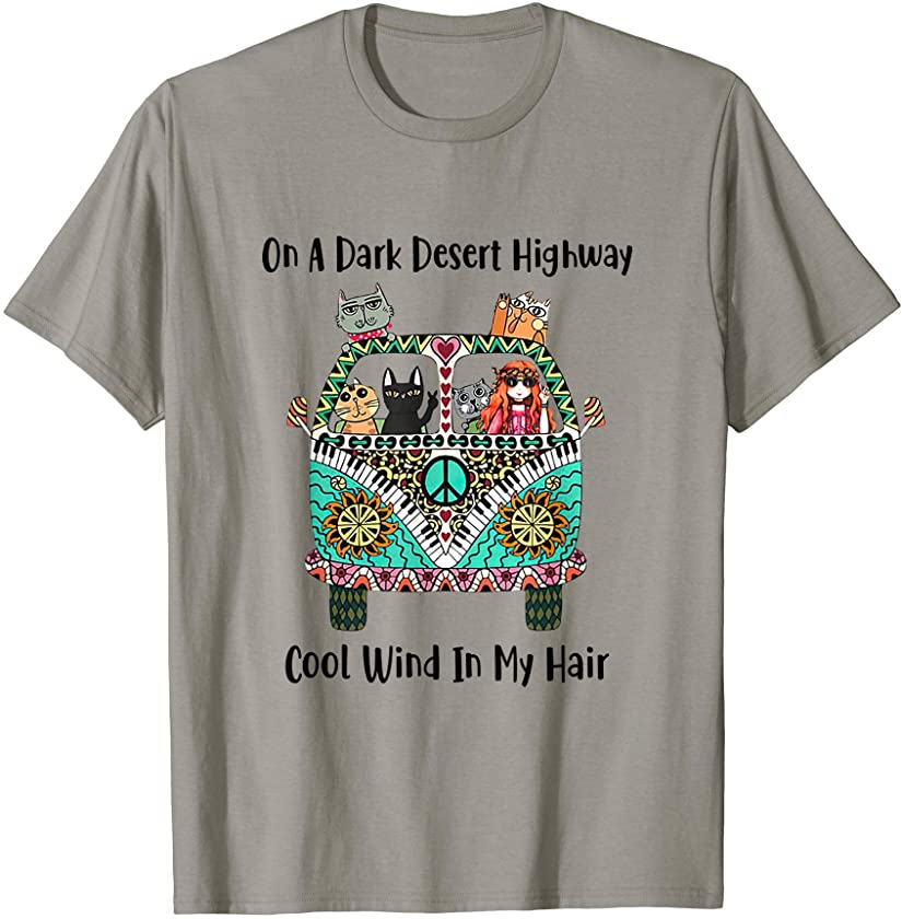 On A Dark Desert Highway Bunny Cool Wind In My Hair T-Shirt