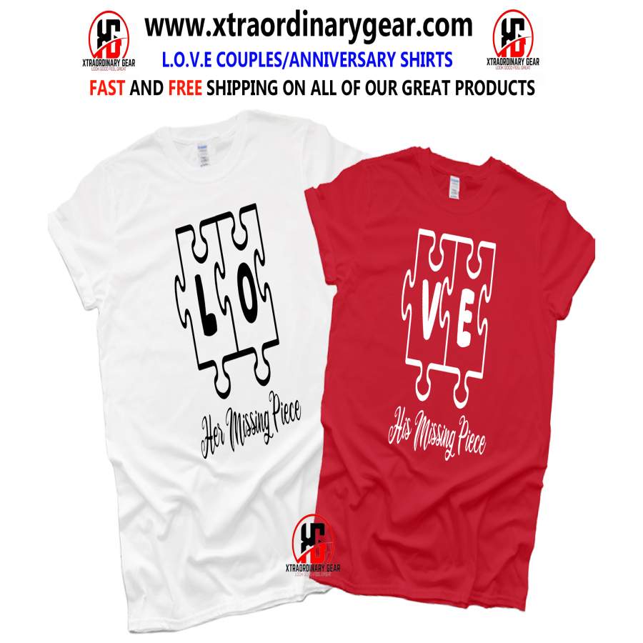 (L.O.V.E) Couple Shirts, Anniversary Shirts, Couple Shirts, Anniversary Hubby and wife, Matching Couple, Gift for her, Gift for him (FREE SHIPPING)