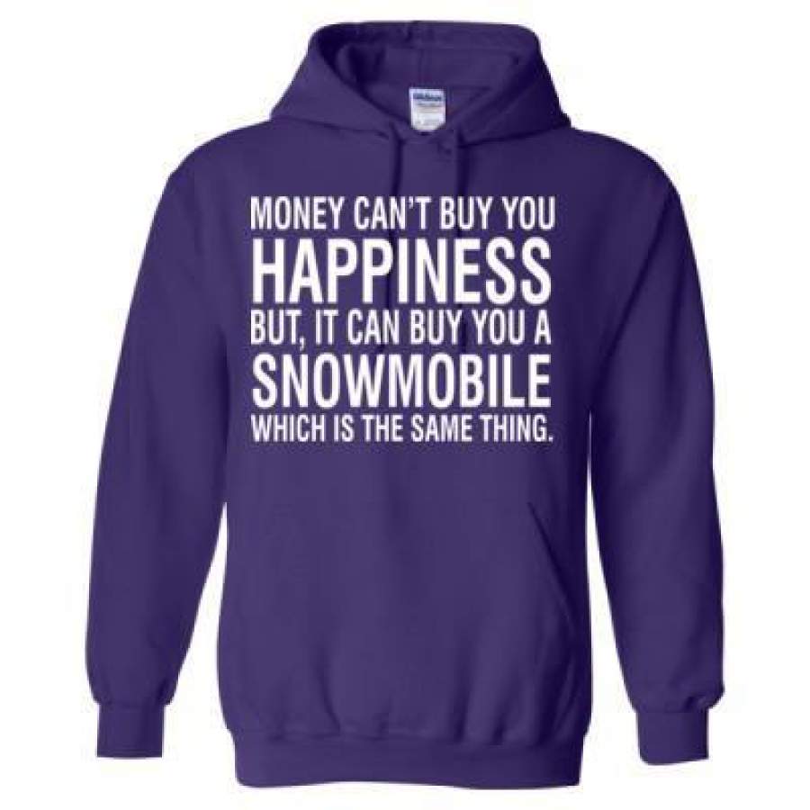 AGR Money Cant Buy You Happiness But Can Buy Snowmobile – Heavy Blend™ Hooded Sweatshirt