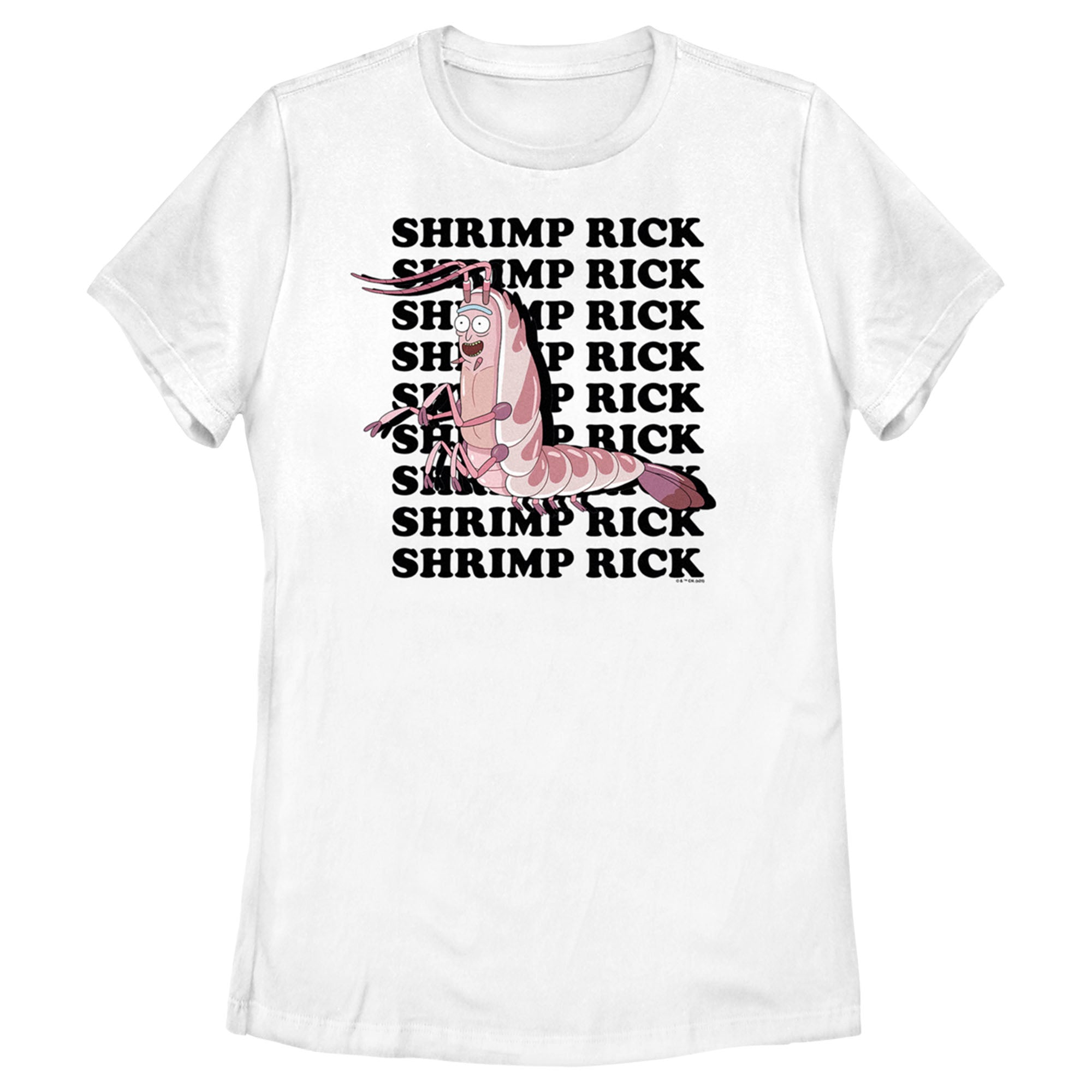 Women’S Rick And Morty Shrimp Rick Name Stack T-Shirt