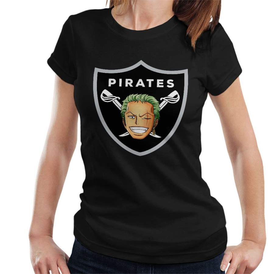 Roronoa Zoro Pirates Raiders Logo One Piece Women’s T-shirt