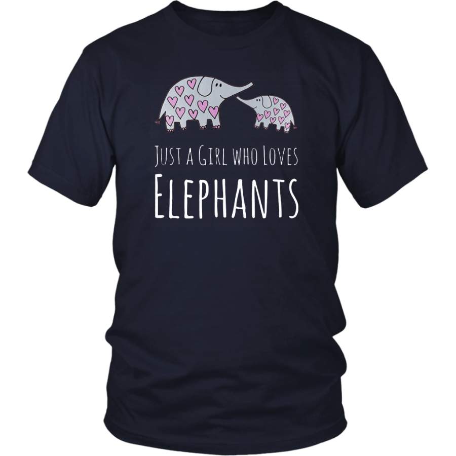 Just A Girl Who Loves Elephants Floral Gift Shirt