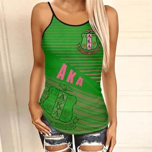 Alpha Kappa Alpha Cora Style Criss-Cross Tank Top