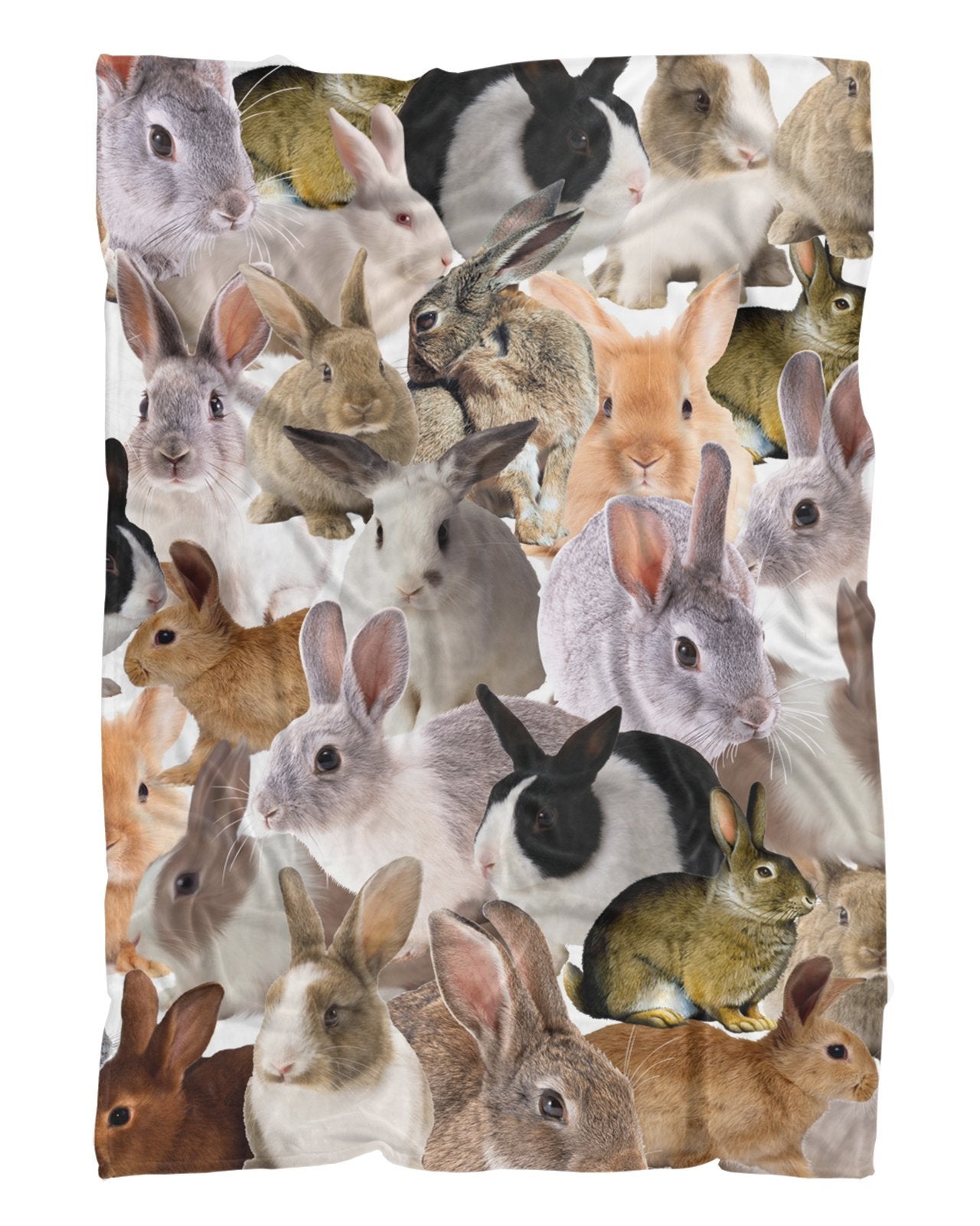 Chubby Rabbits Fluffy Micro Fleece Throw Blanket