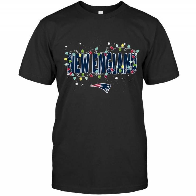 New England Patriots Christmas Fairy Lights T Shirt