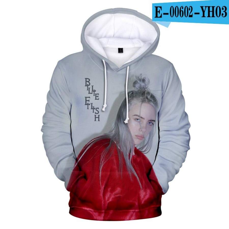 Warm Billie Eilish 3D printed Hoodies -different motives 1