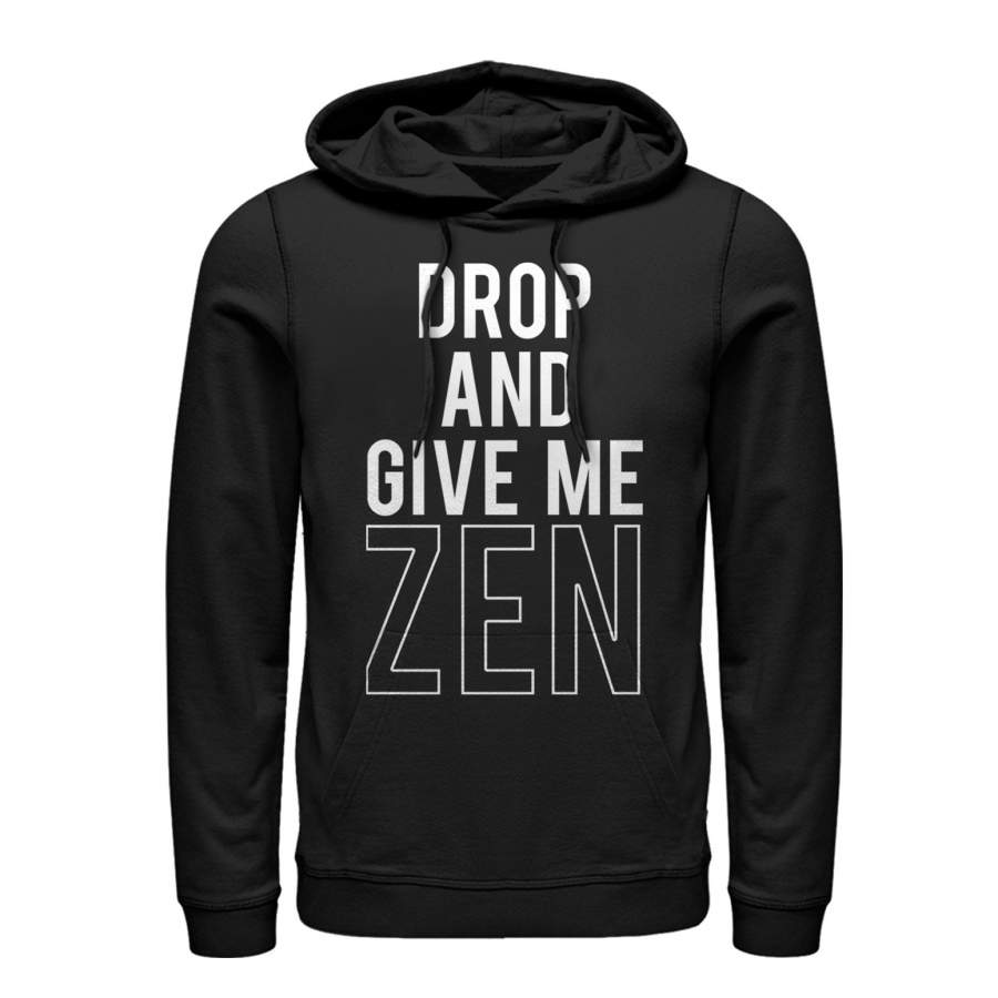 CHIN UP Women’s Drop and Give Me Zen  Lightweight Hoodie Black