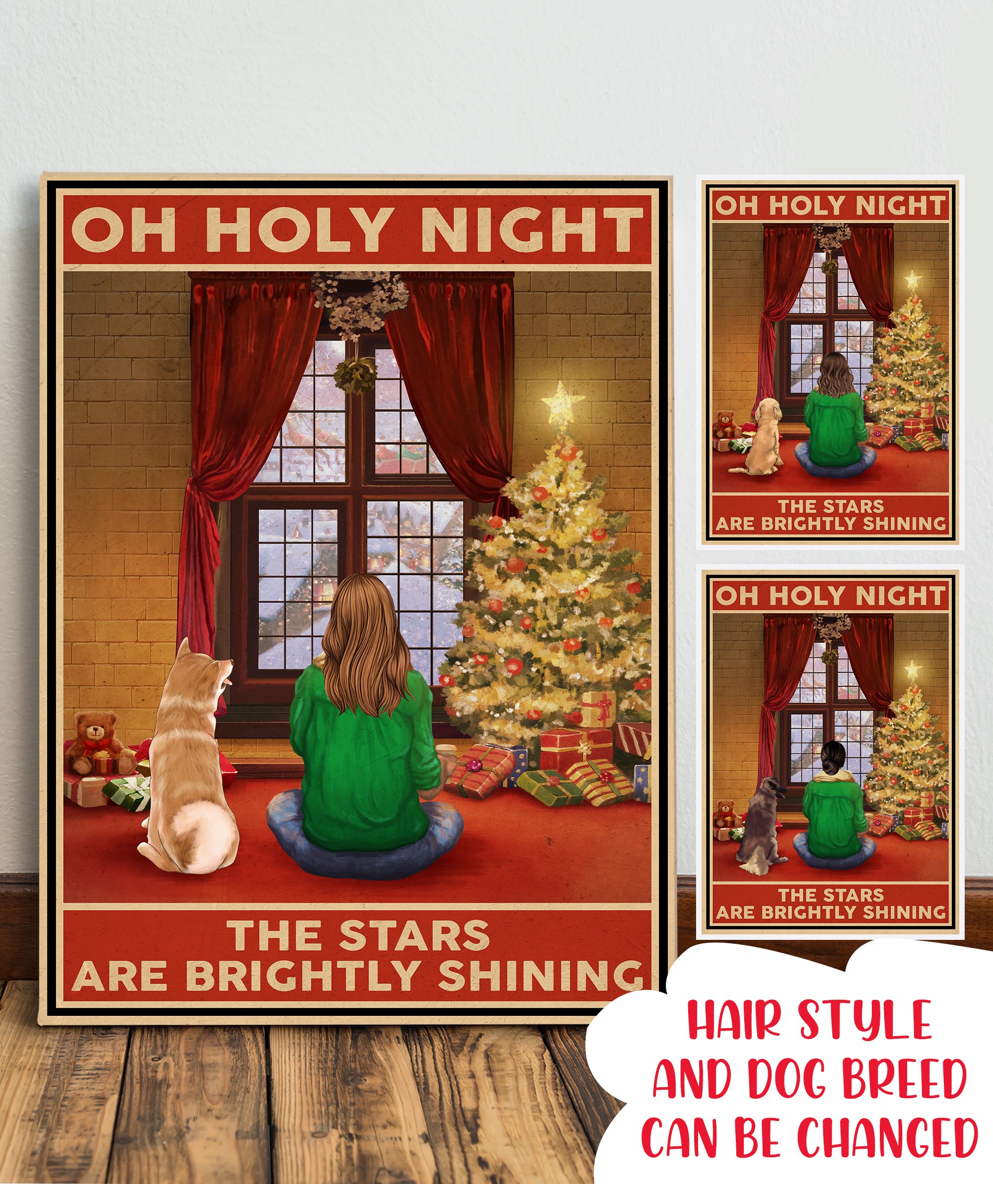 A Holy Night – Personalized Custom Canvas – Christmas Gifts