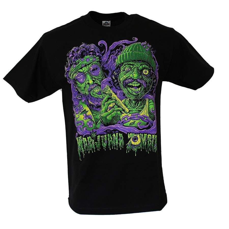 YPS Cheech And Chong Maijuana Zombie Men’s Funny T Shirt