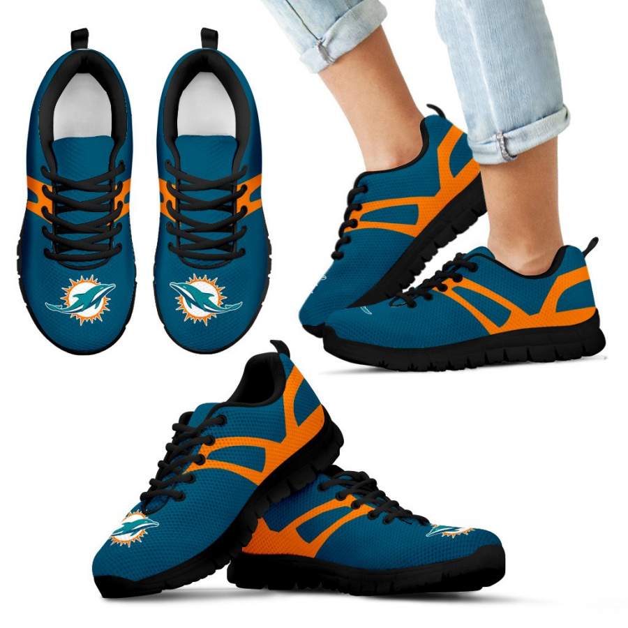 Line Amazing Bottom Miami Dolphins Sneakers