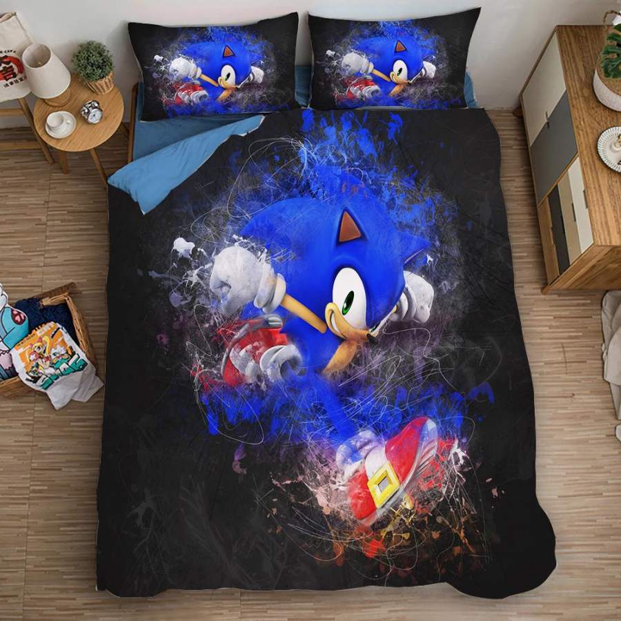 Sonic The Hedgehog #14 Duvet Cover Quilt Cover Pillowcase Bedding Set Bed Linen Home Decor