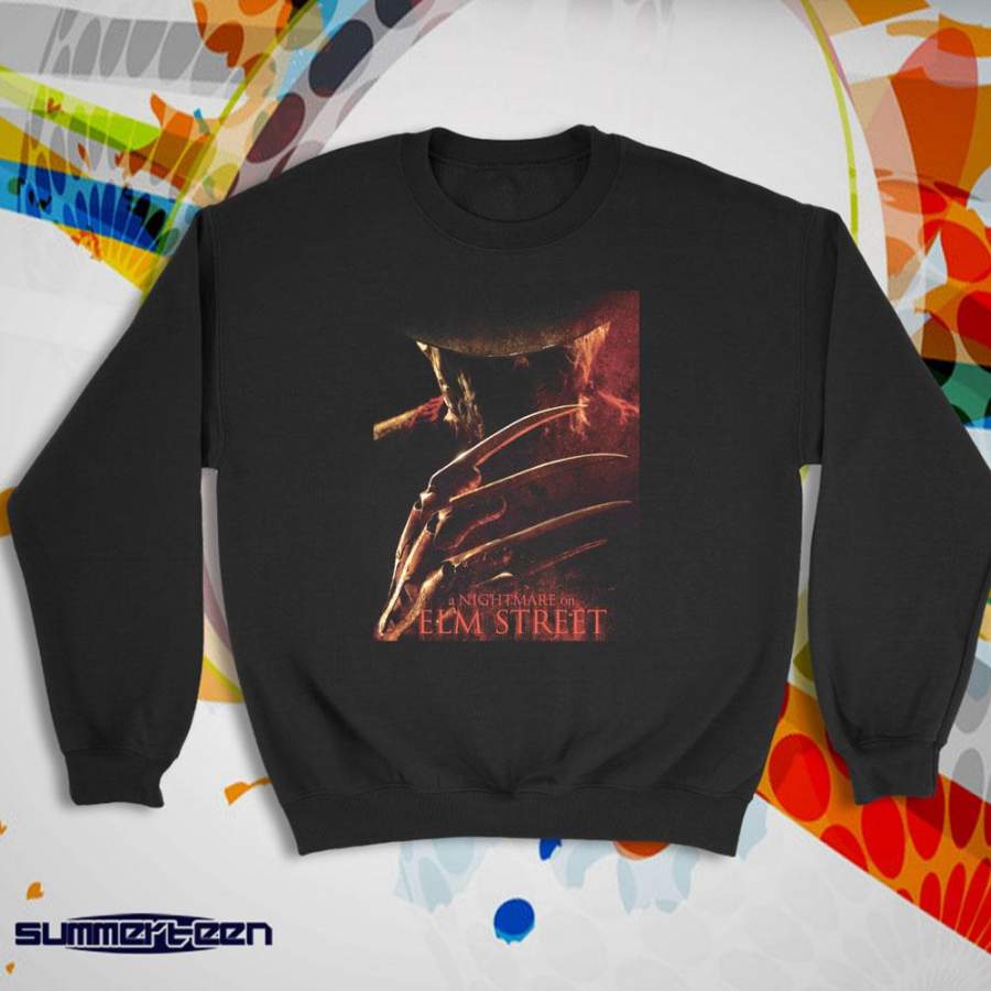 A Nightmare On Elm Street Poster Movie Freddy Krueger Women’S Sweatshirt