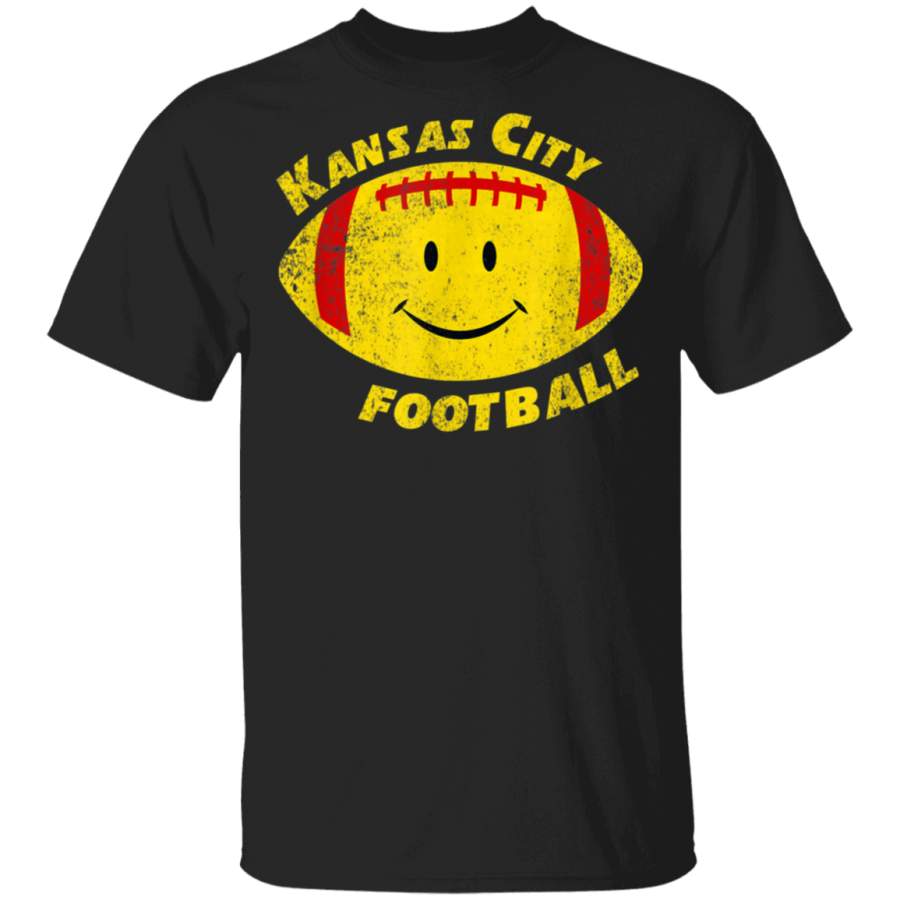 Vintage Football Retro Kansas City Funny Smile TShirt Kansas City Football T-Shirt