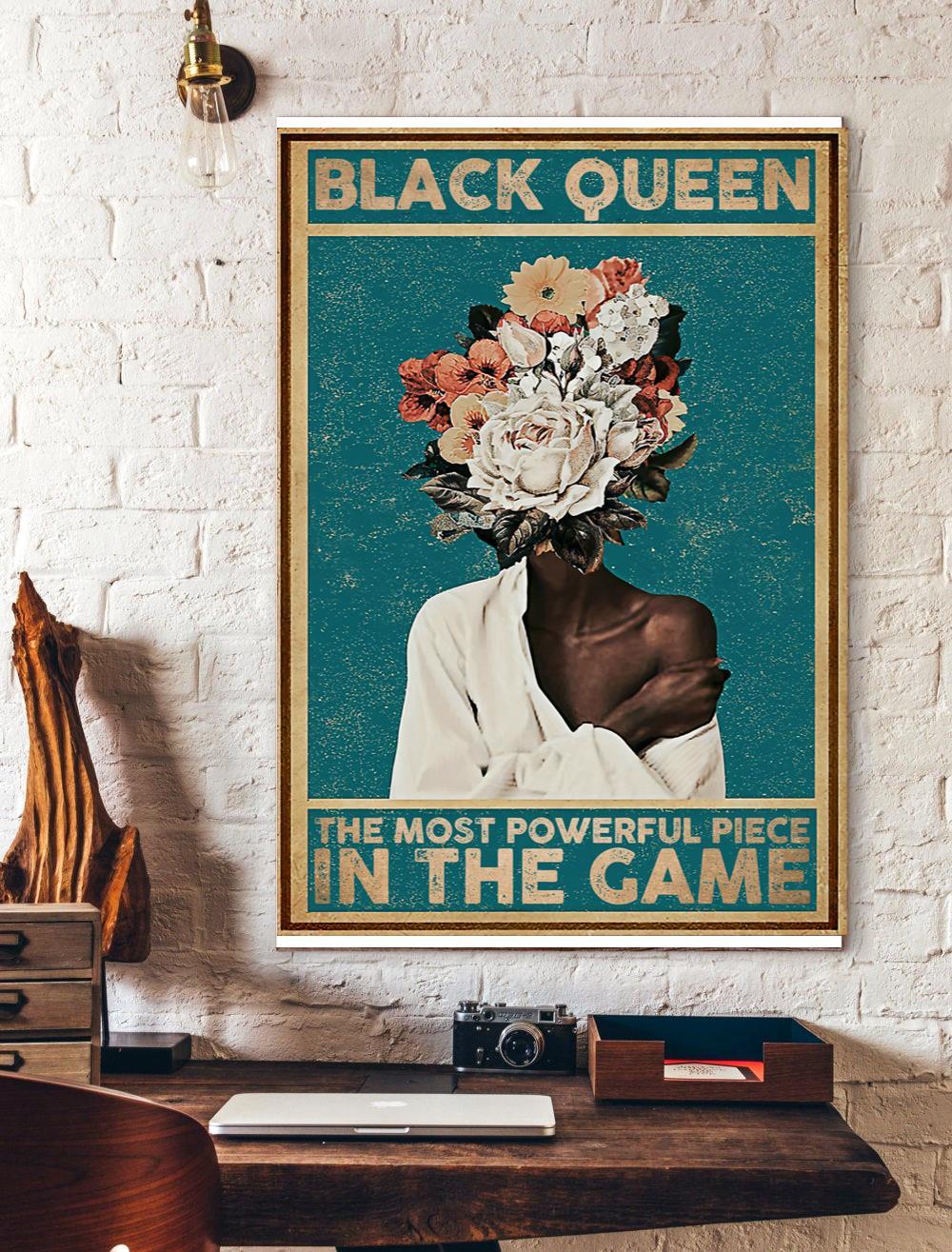 Black Queen The Most Powerful Piece Canvas And Poster, Canvas Prints, My Poster Wall, Canvas Wall Art, Wall Decor Visual Art