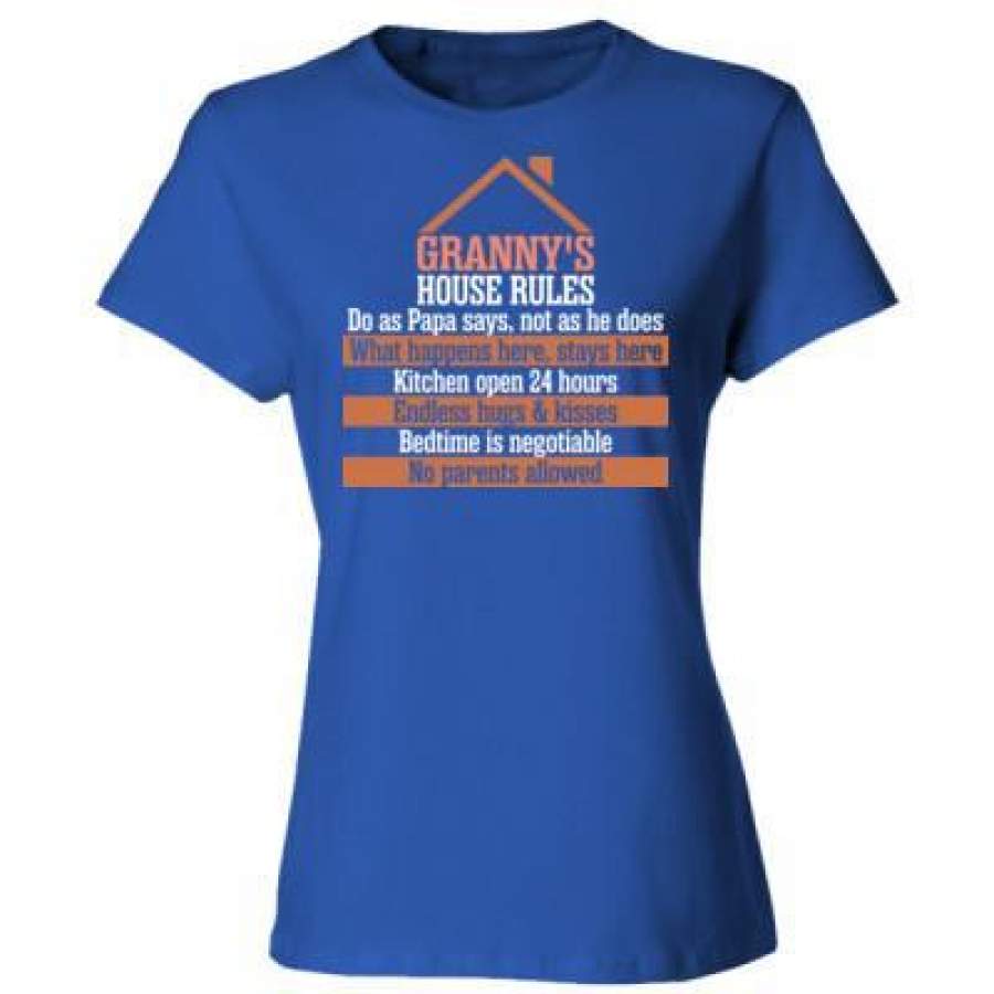 AGR Grannys House Rules – Ladies’ Cotton T-Shirt