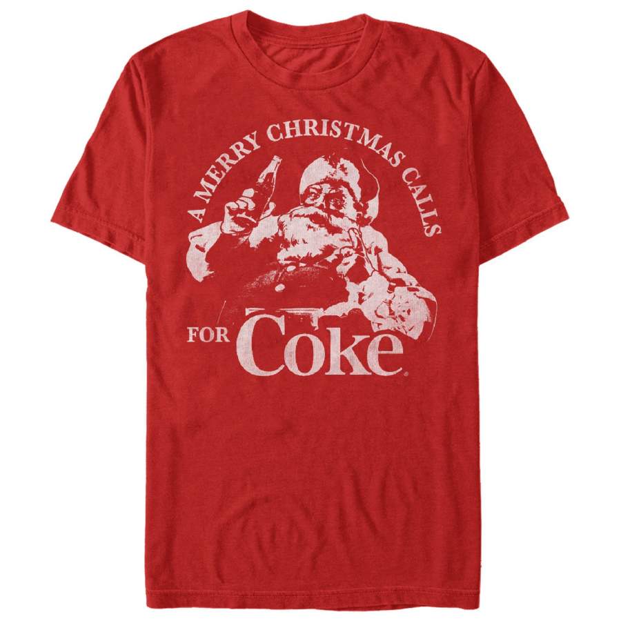 Coca Cola Men’s Merry Christmas  T Shirt