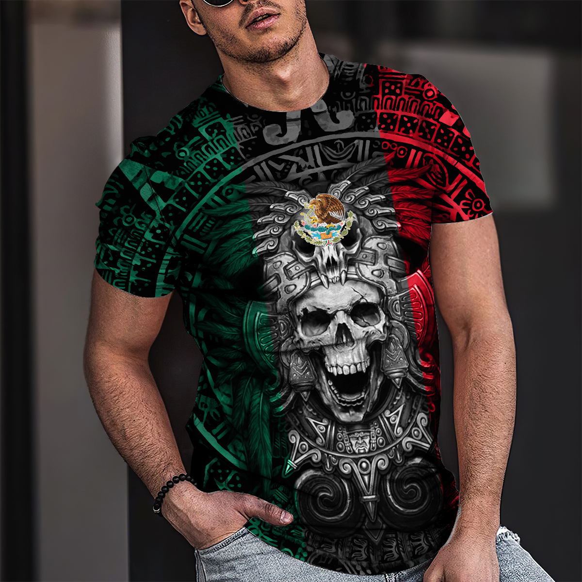 3D All Over Print Maxican Aztec Warrior Shirt, Gift For Mexico Shirt