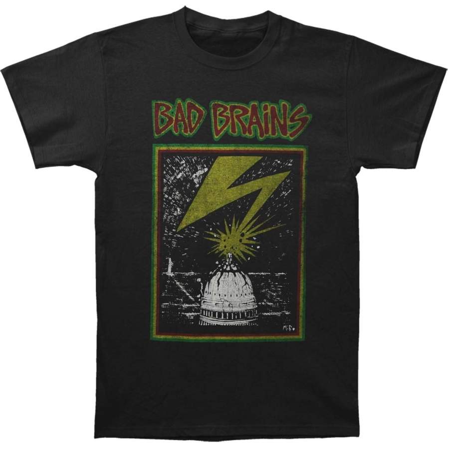 Bad Brains Capitol Logo Men’S Black T-Shirt