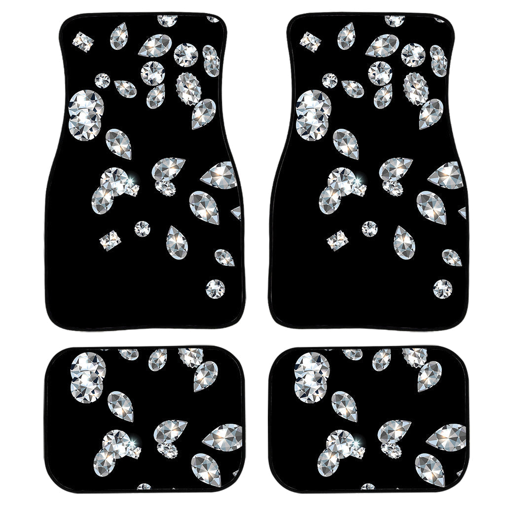 Diamond Gems Print Front And Back Car Floor Mats, Front Car Mat