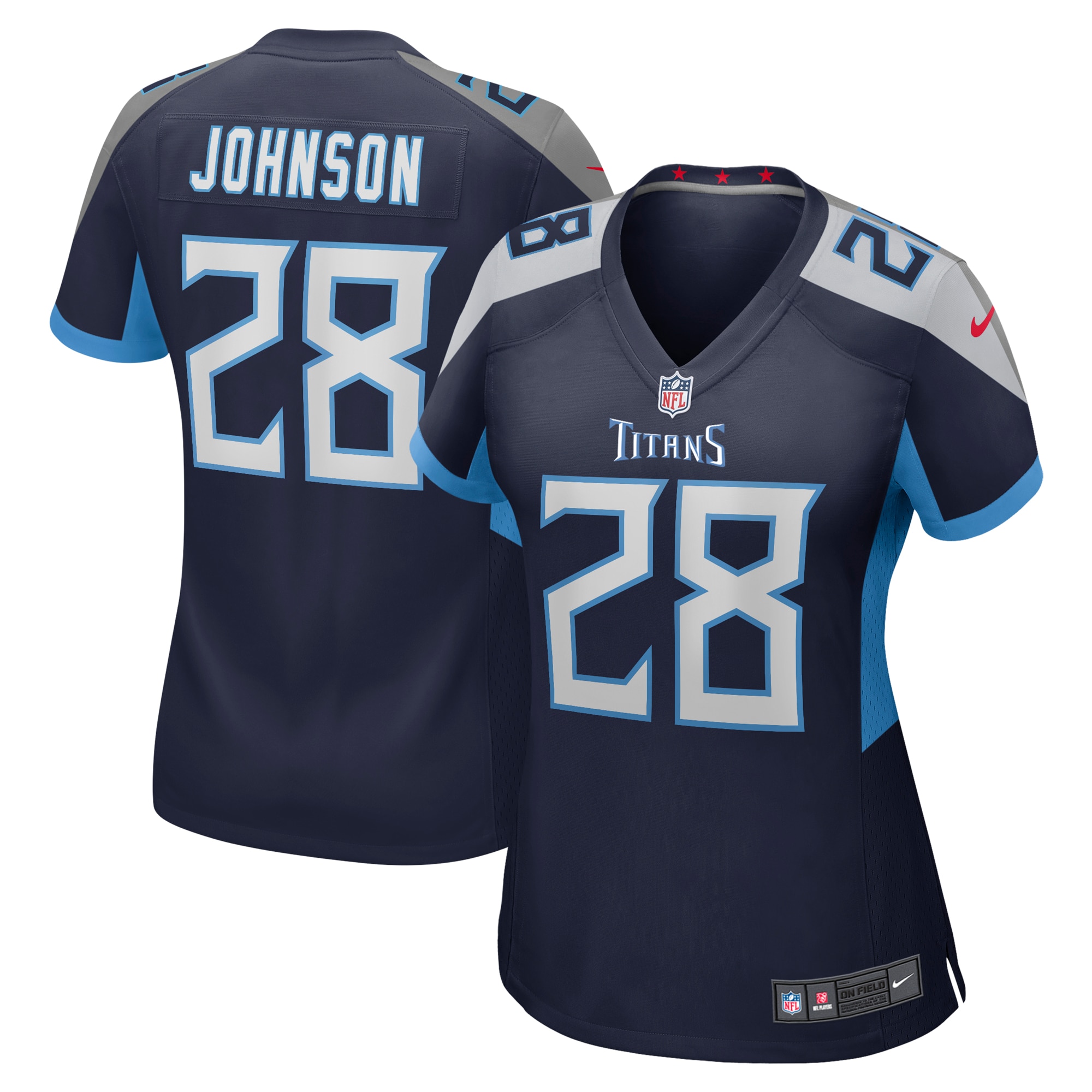 Women’s Tennessee Titans Chris Johnson Navy Retired Player Game Jersey