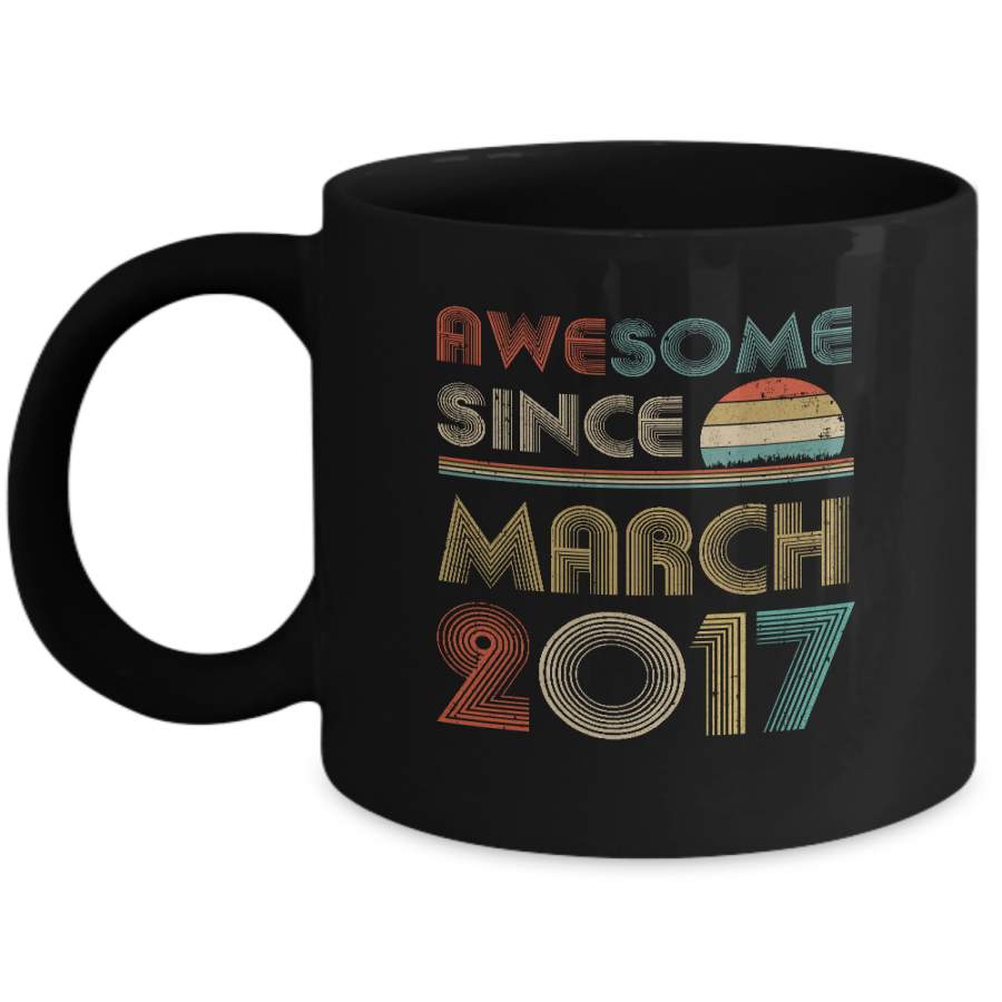 Awesome Since March 2017 Vintage 3rd Birthday Gifts Mug