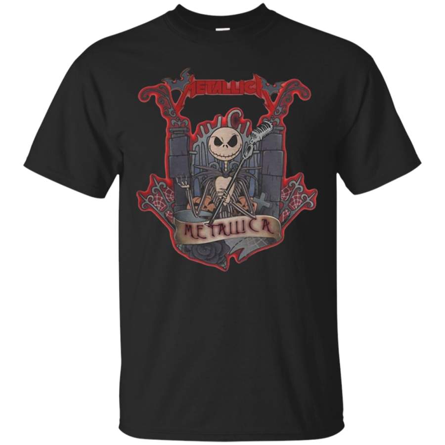 AGR Halloween Jack Skellington Metallica Shirt G200 Gildan Ultra Cotton T-shirt