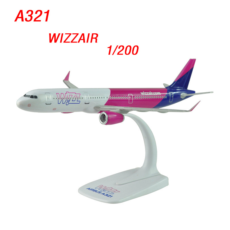 22cm Resin Airplane Model Toys WIZZAIR Aircraft Plane Base Static Display Airliner Kids Souvenir Gifts Adult Collection alx