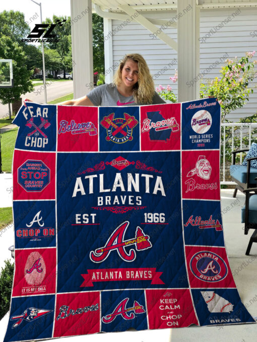 Atlanta Braves 2 Quilt Blanket A95