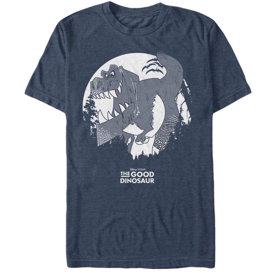 The Good Dinosaur Men’s Butch Tyrannosaurus Rex Teeth  T Shirt Navy Blue Heather S