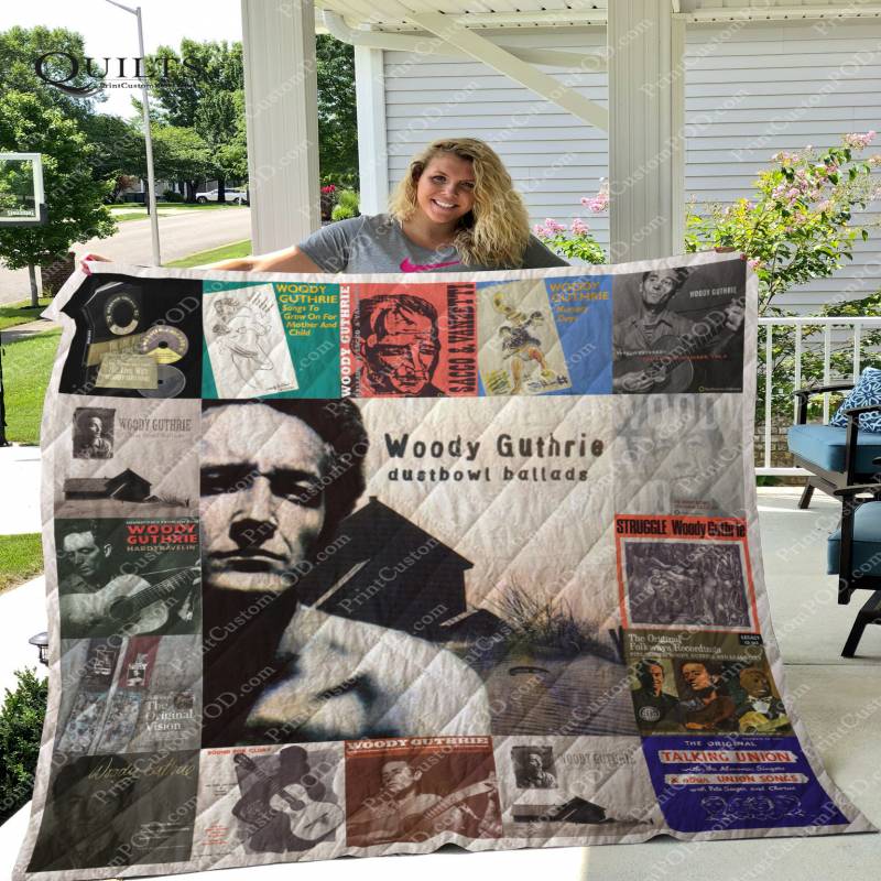 Woody Guthrie Albums Quilt Blanket For Fans Ver 17