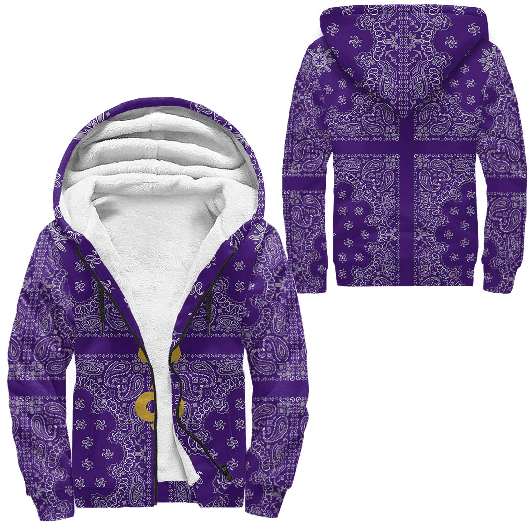 Fraternity Hoodie – Omega Psi Phi Paisley Style Sherpa Hoodie