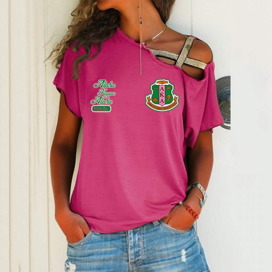 Alpha Kappa Alpha One Shoulder Shirt 24320203