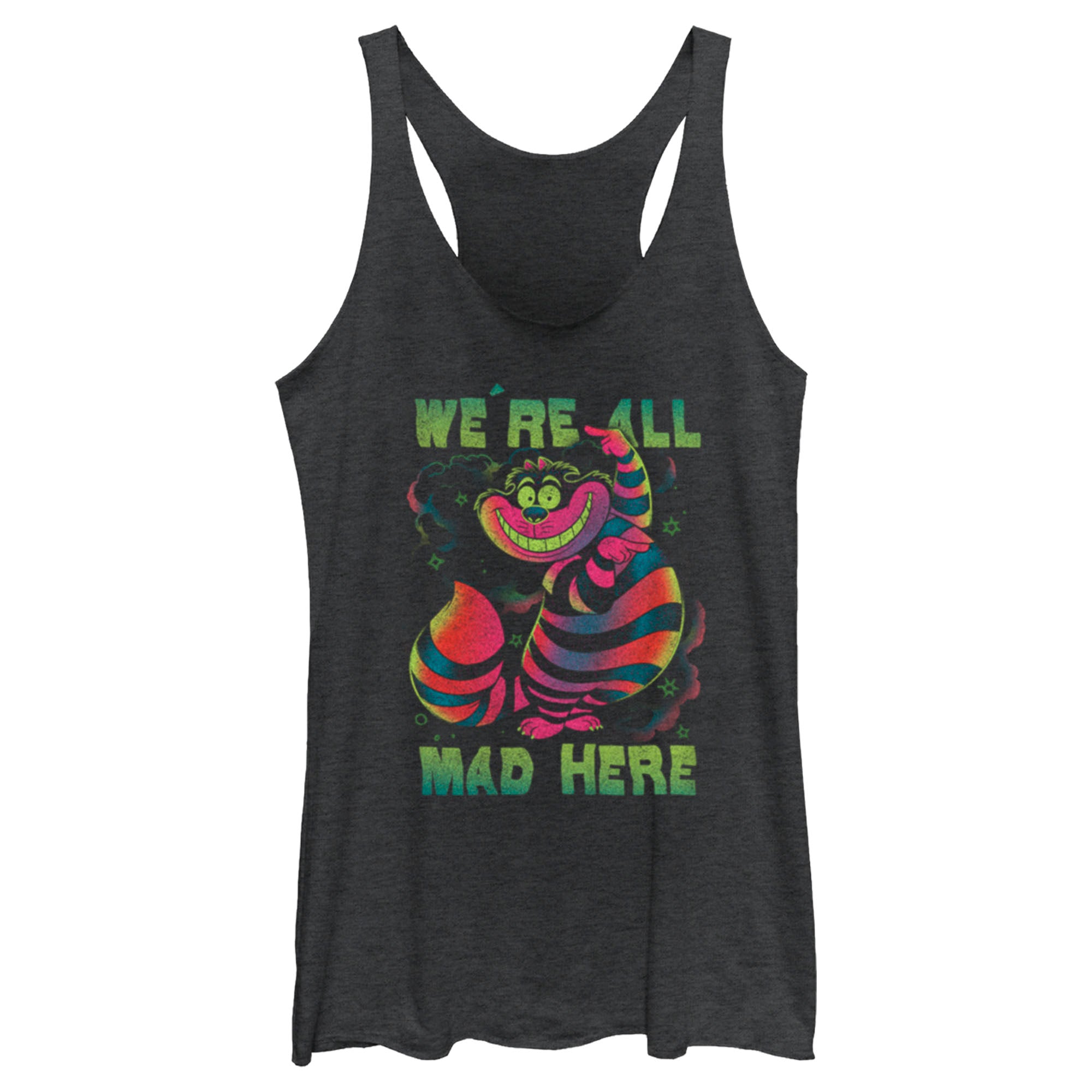 Women’S Alice In Wonderland Rainbow Cheshire Racerback Tank Top