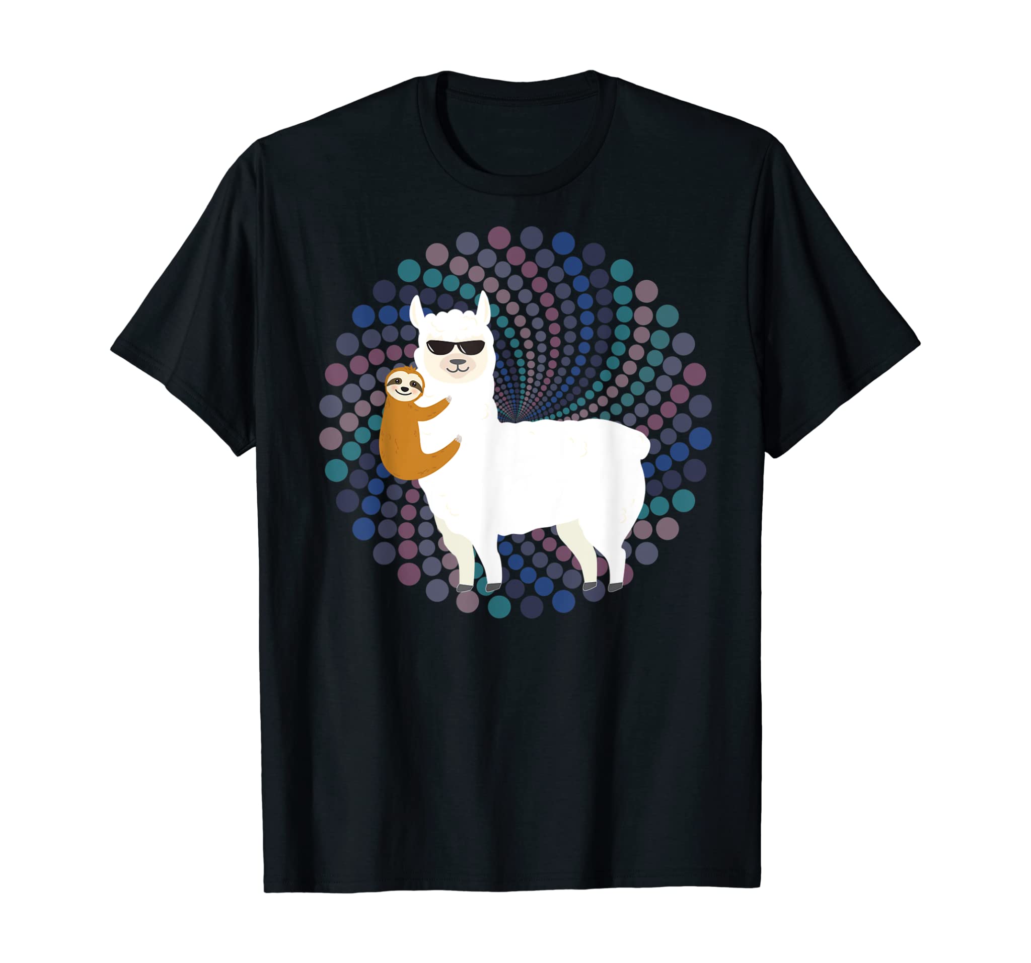 Sloth Riding Llama Shirt Summer Birthday Gift Alpaca Lovers T-Shirt