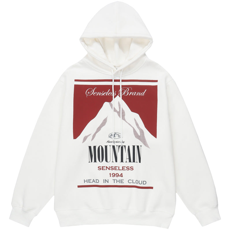 Lemandik Retro Pullover Hoodie Mountain