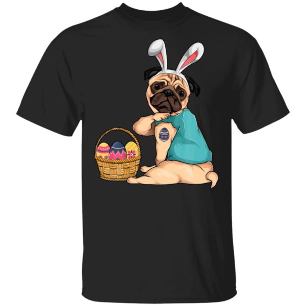 Pug Easter Bunny Pug Eggs Easter Shirt