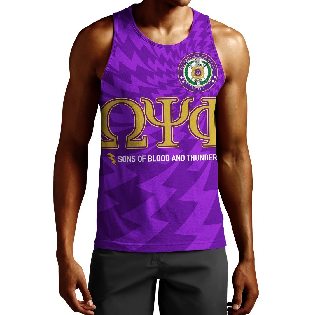 Wonderprint Tank Top Omega Psi Phi Que Men Tank Top