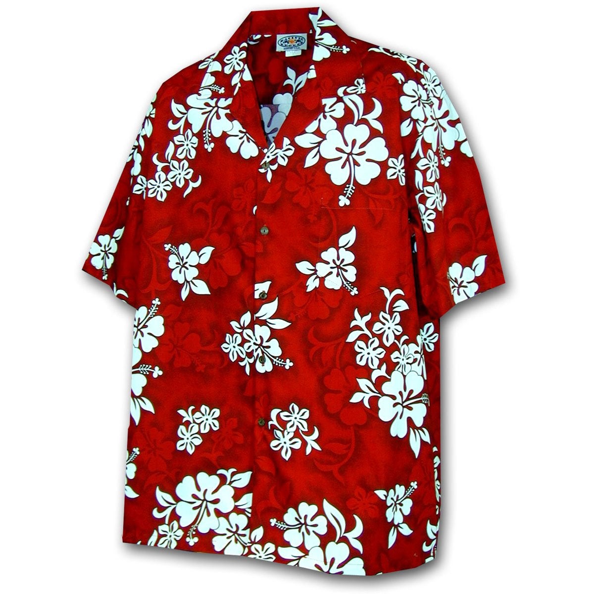 White Flower Red Hawaii Summer Shirt Ha37624