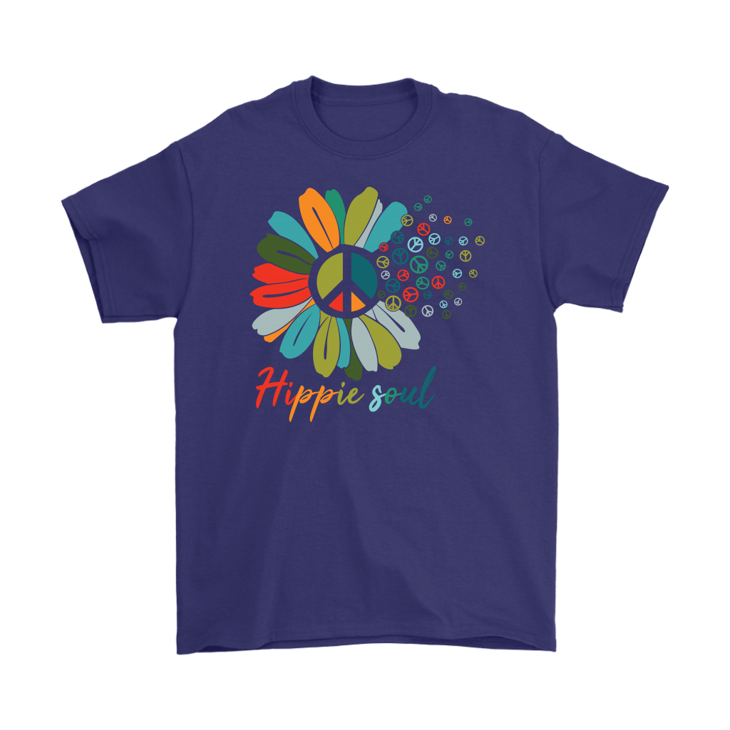 Hippie Soul Peace Sign And Flowers Unisex T-Shirt