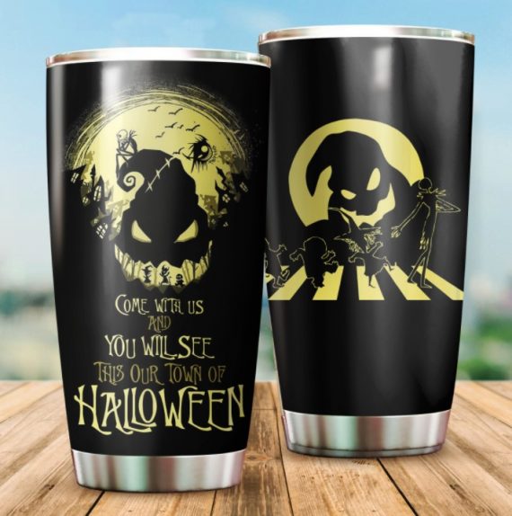 Abbey Road Jack Skellington Oogie Boogie The Nightmare Before Christmas Town Of Halloweens Tumbler Hg