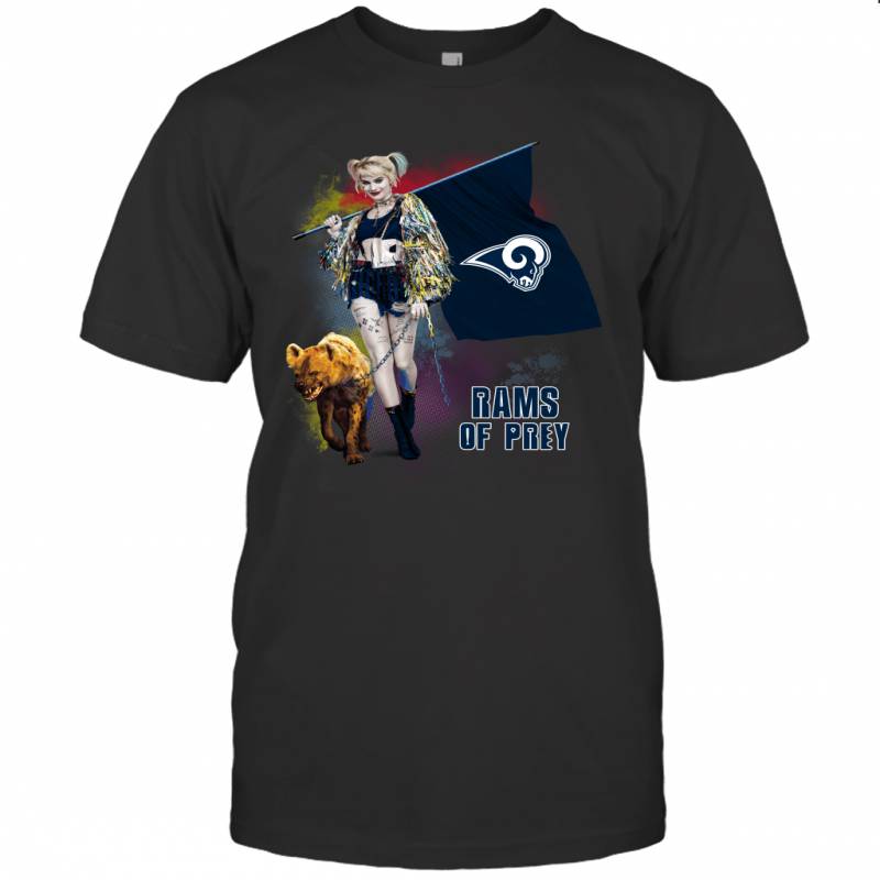 Harley Quinn flag Los Angeles Rams Of Prey T-Shirt