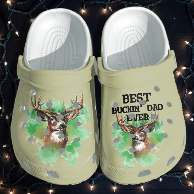 Best Buckin Dad Ever Deer Hunting Shoes – Camping Deer Hunter Shoes Gifts For Grandpa Fathers Day 2022