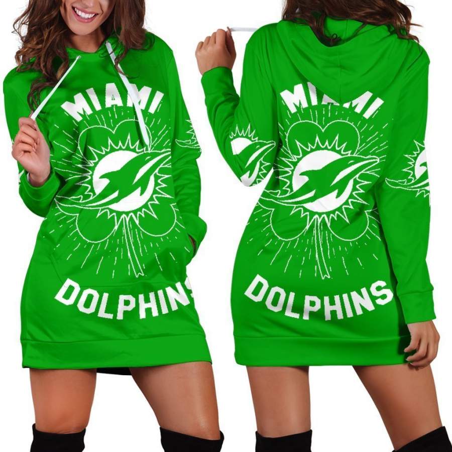 Miami Dolphins ST Patrick’s Day Hoodie Dress