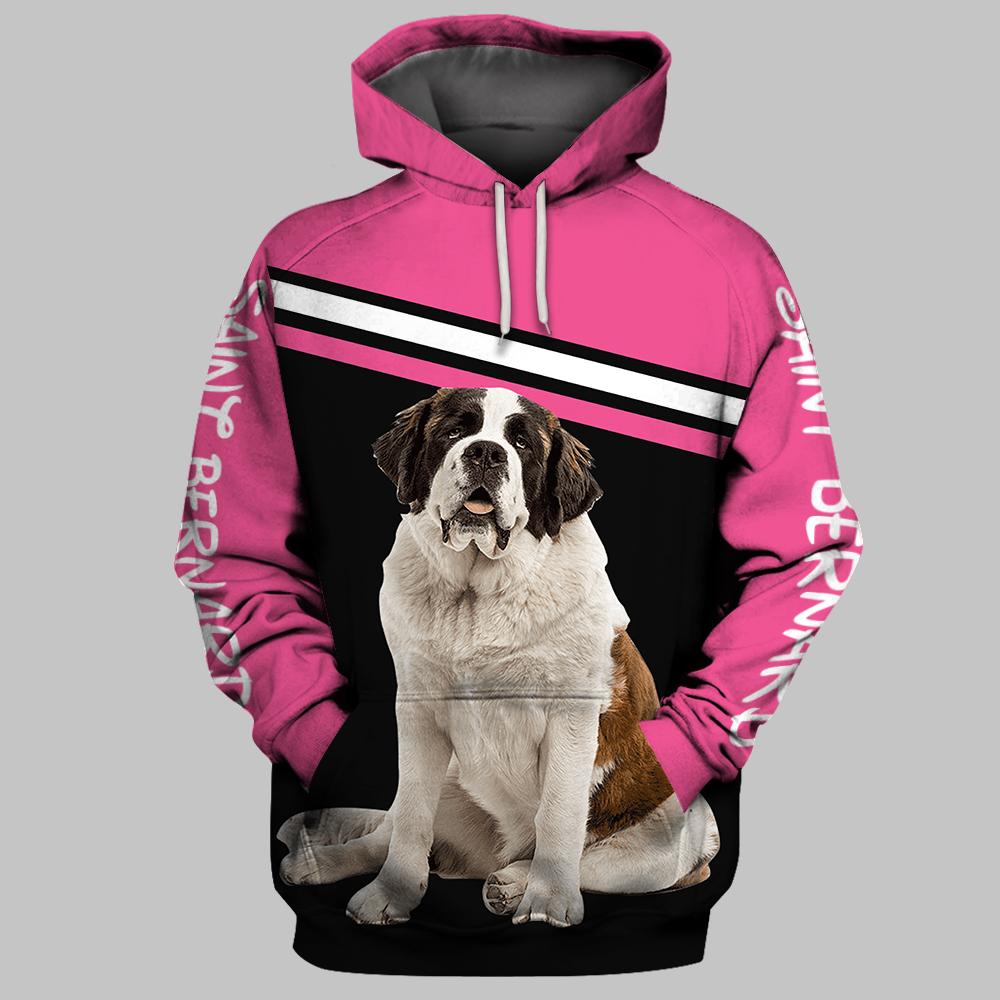 Saint Bernard Alone Together 3D Full Printing Hoodie And Polo Shirt