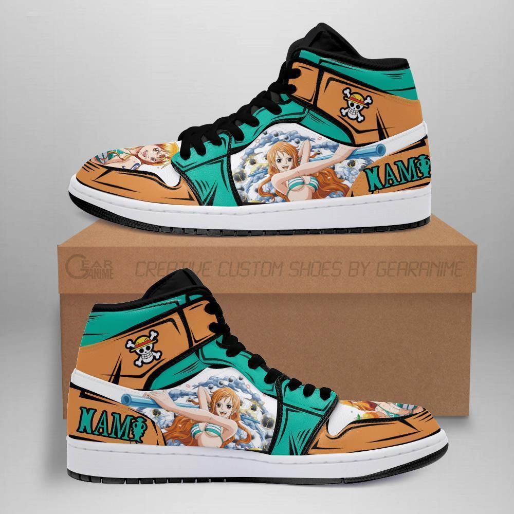 Nami Clima Tact Skill One Piece Anime Fan Mn06 Air Jordan Shoes Sport Sneakers