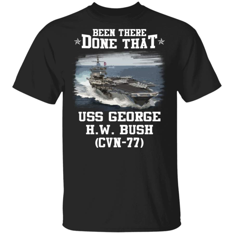 USS George H.W. Bush CVN-77  Veterans Day Christmas Gift T-Shirt