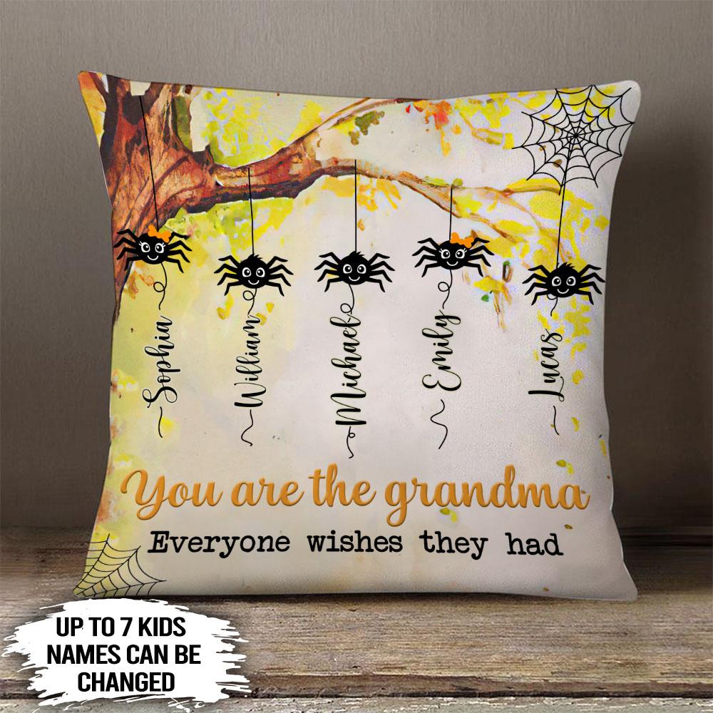 You’Re The Grandma Cute Spider Grandkid Pillow, Halloween Decorations Indoor, Gift For Grandma, Gift For Halloween