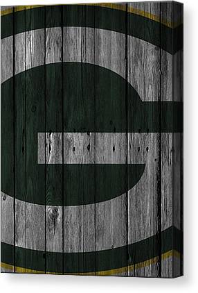 Green Bay Packers Wood Fence Joe Hamilton Canvas Print